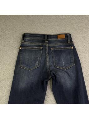 Judy Blue Relaxed Fit Distressed Dark Wash Jeans Women's Size 1/25 (25x26)